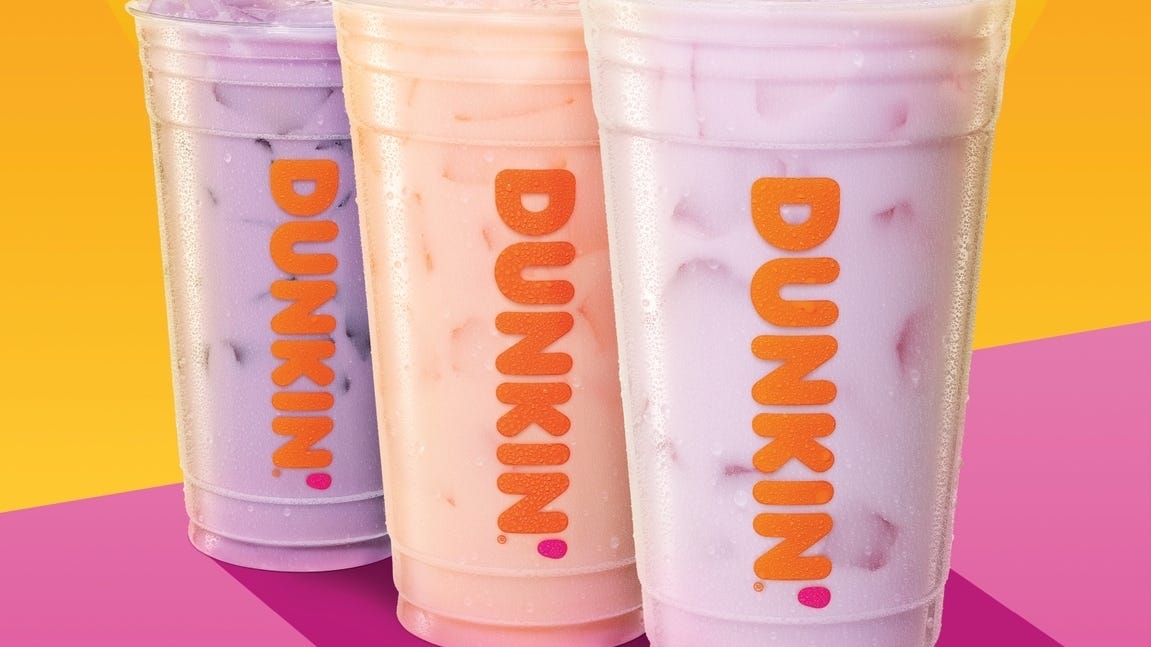 Pour on more dairy-free choices: Dunkin’ launches new coconut milk refreshers and iced lattes