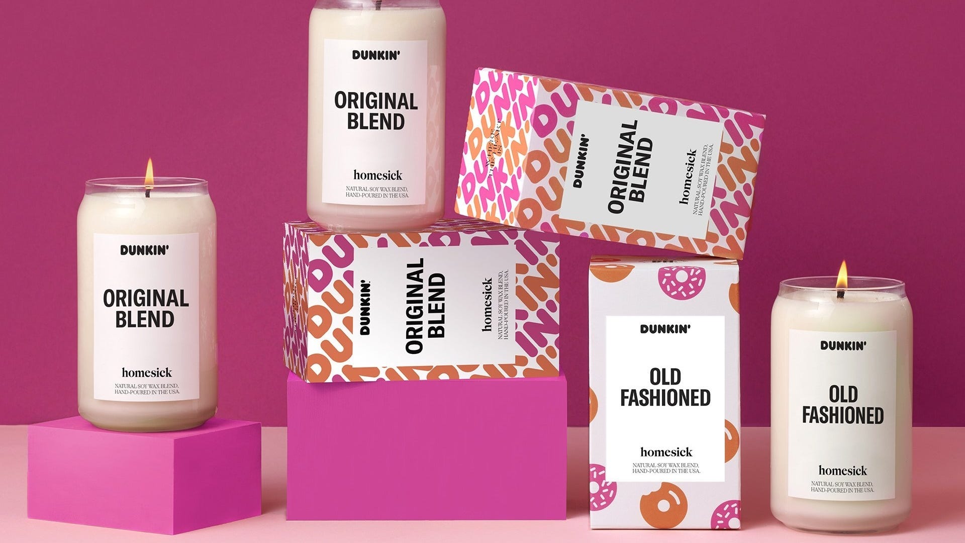 Dunkin' teams up with Homesick for candles that smell like coffee and doughnuts