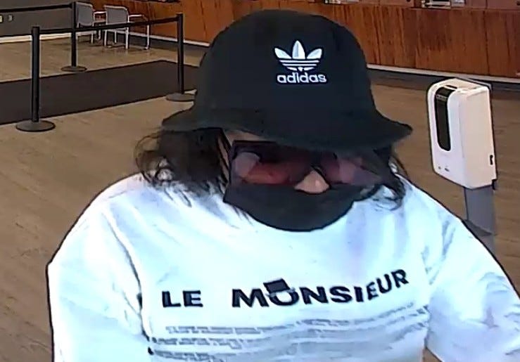 One woman's attempt to steal money from a Macomb County bank was thwarted, authorities said on Tuesday, but now the search for the perpetrator is on.