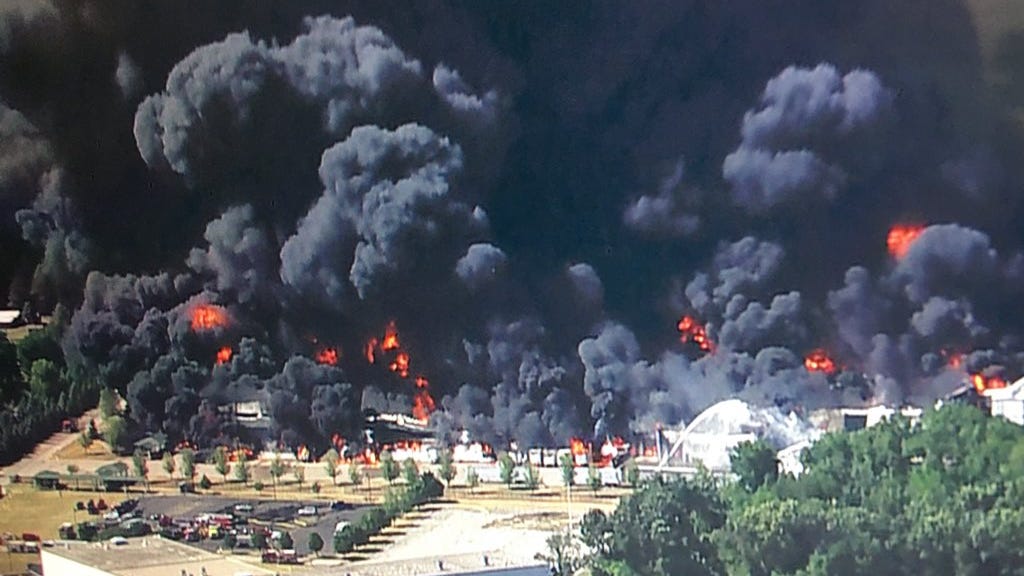 Fire at Rockton chemical plant expected to burn for several days, forces evacuation of nearby residents
