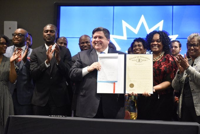 In Springfield, Governor Pritzker has signed the proclamation that will make the celebration of Juneteenth, the actual end of slavery in the U.S., a paid state holiday.