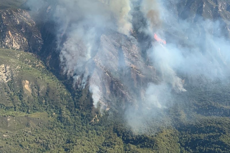 Willow fire burns in Los Padres National Forest in Monterey County.