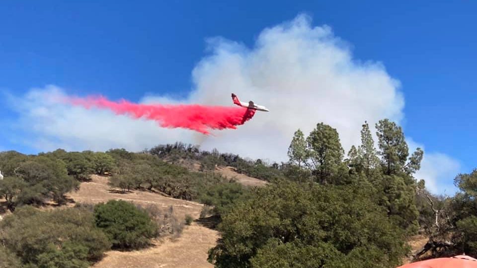 CAL FIRE crews battle vegetation fire near Sonoma, Napa counties