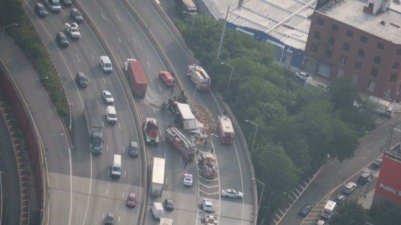 Vegetable truck crash