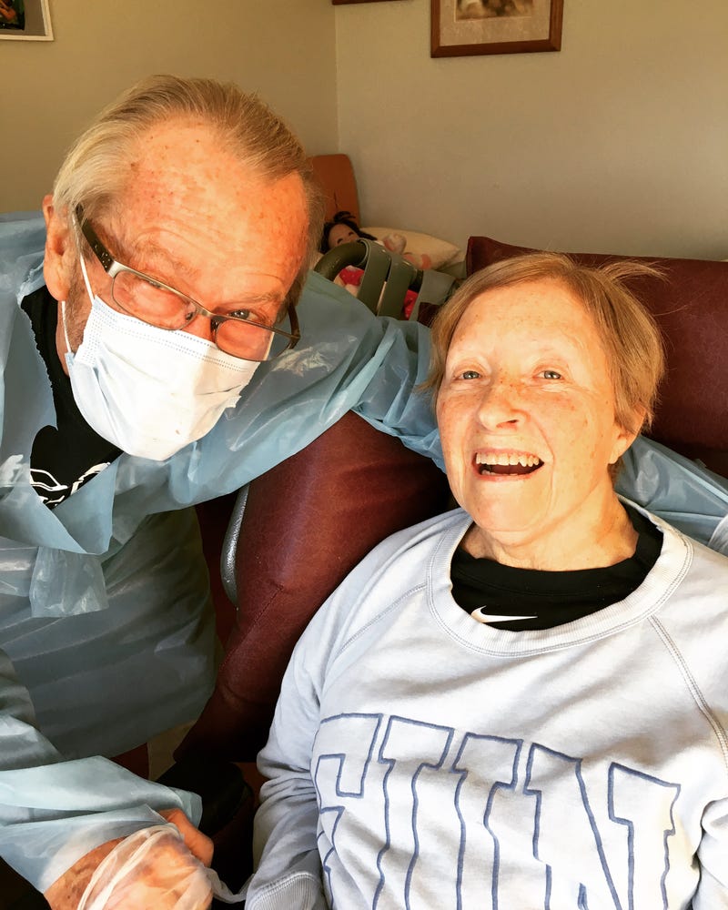David visits Julie in memory care during pandemic