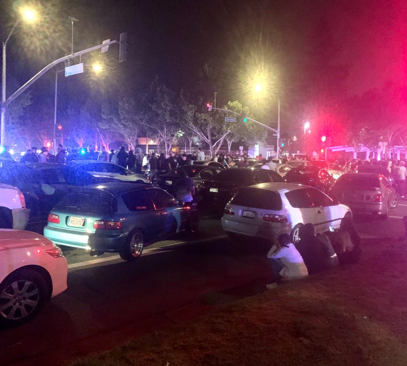 Officials on Saturday shutdown a massive sideshow in San Jose, issuing nearly 200 citations and impounding multiple vehicles.