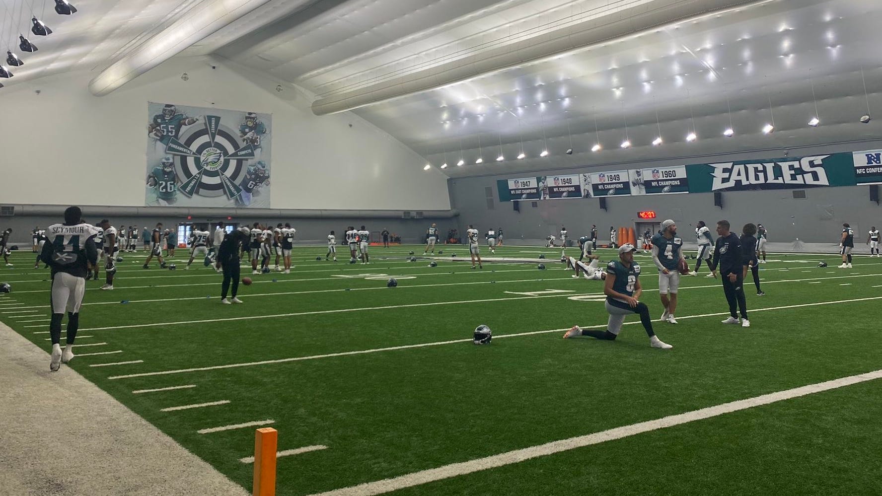 Nick Sirianni’s ‘core values’ posted where Lombardi Trophy banner used to be