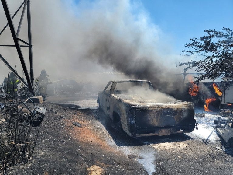 Teenager hitting flaming tennis ball ignited fire, explosion at California home, knocked out power to more than 8,000 customers