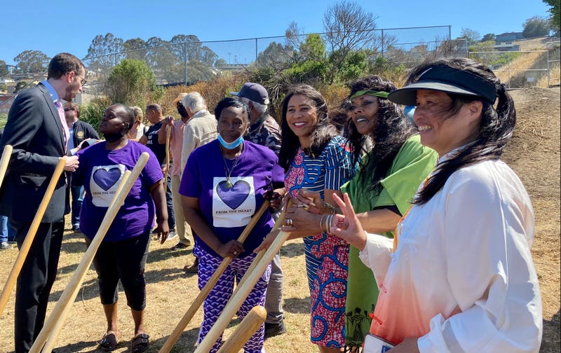 Mayor London Breed breaks ground on the India Basin park project in the Bayview.