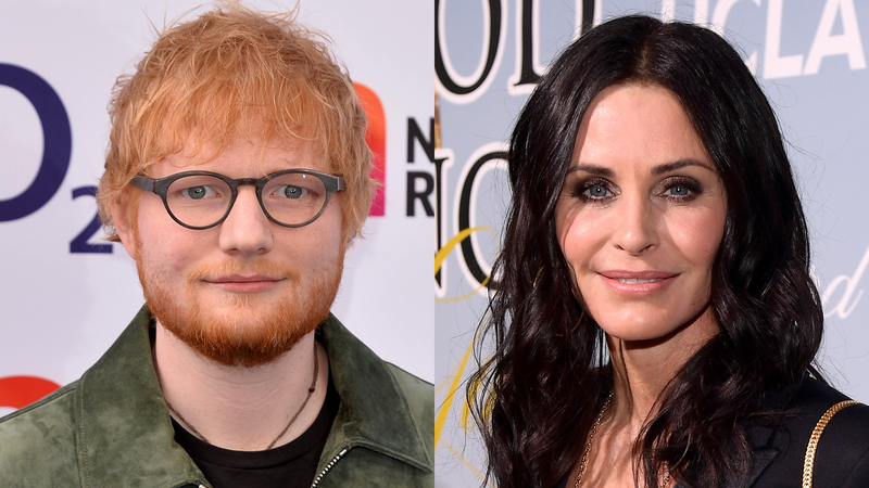 Ed Sheeran and Courteney Cox