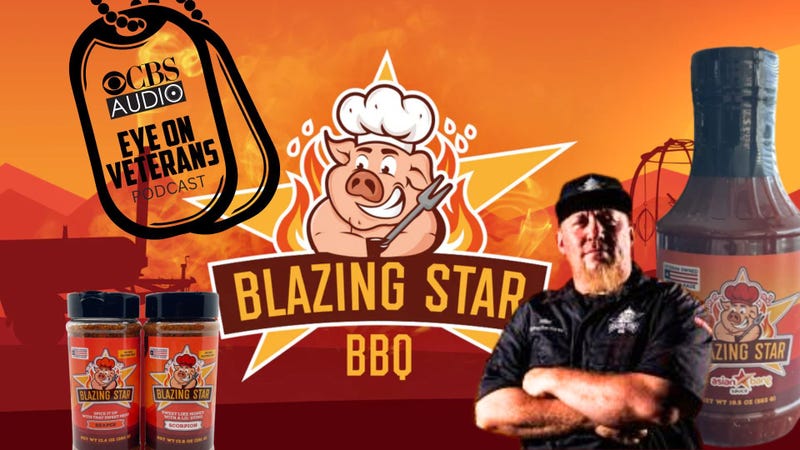 Eye on Veterans Vlazing Star BBQ Logo