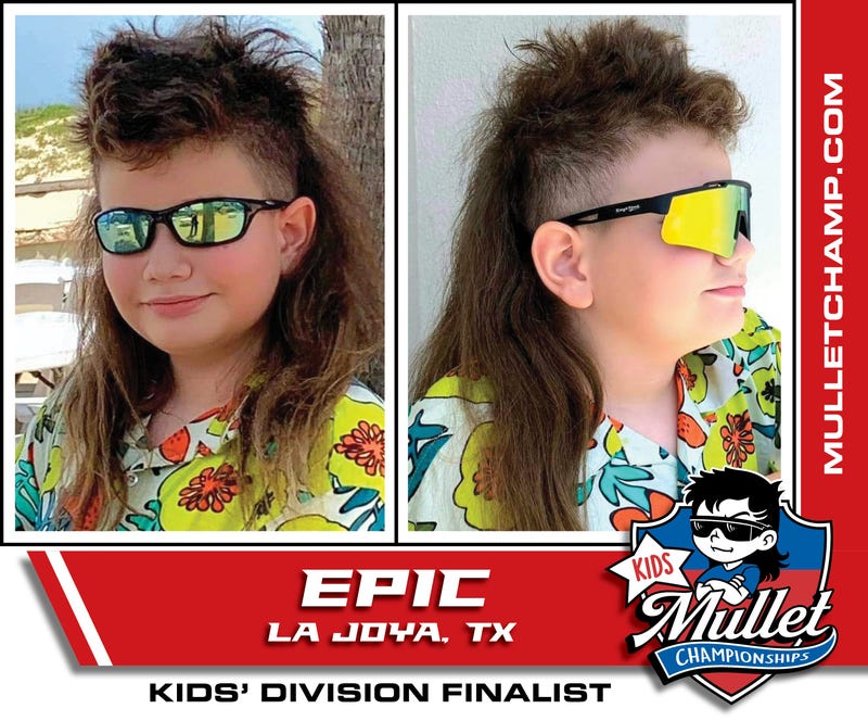 Kid with sunglasses and a mullet