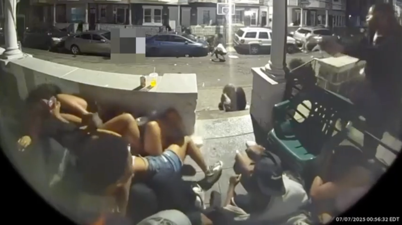 Surveillance footage released by Philadelphia Police during the investigation into the shooting.
