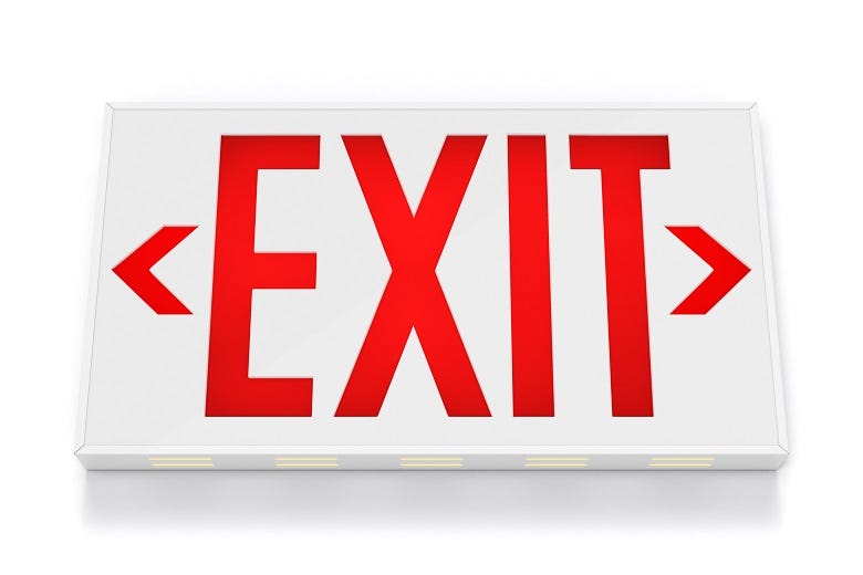 Exit sign