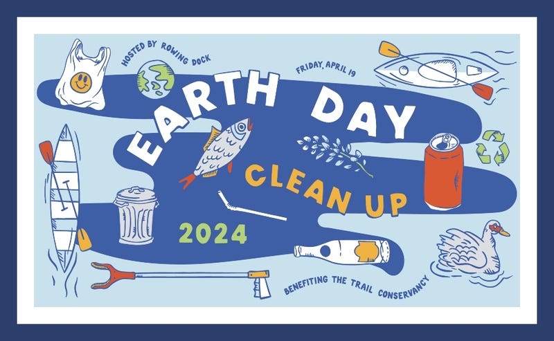 Earth Day Clean-up 4/19 Rowing Dock w/ The Trail Conservancy