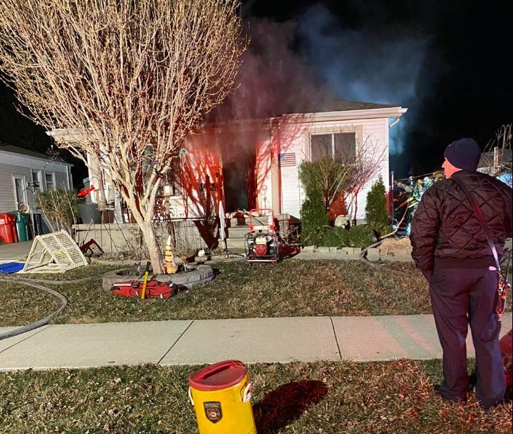 Home burning in Eastpointe Sunday morning