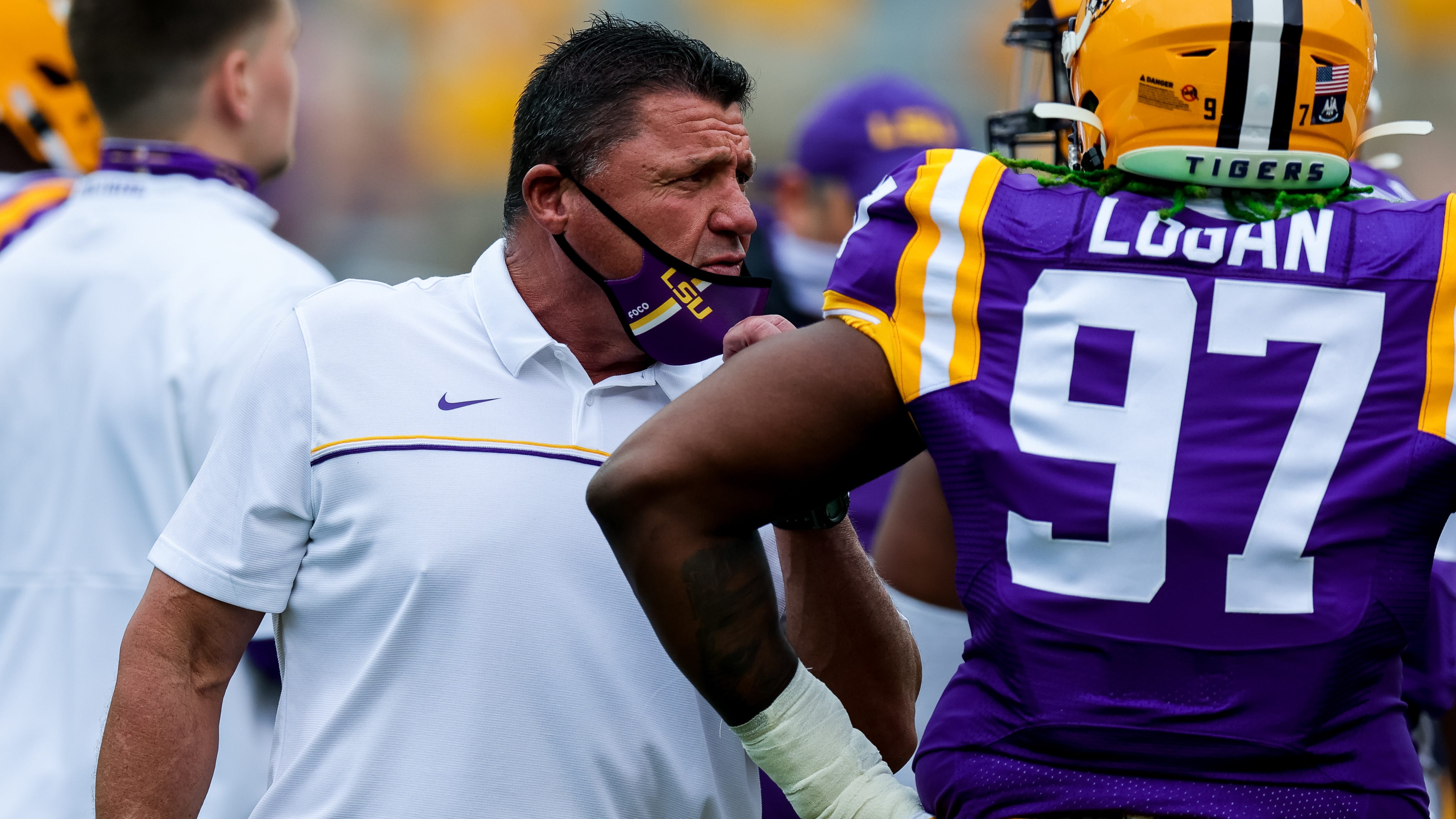 LSU's Ed Orgeron to UCLA fan: Bring it on 'in your 'lil sissy blue shirt'