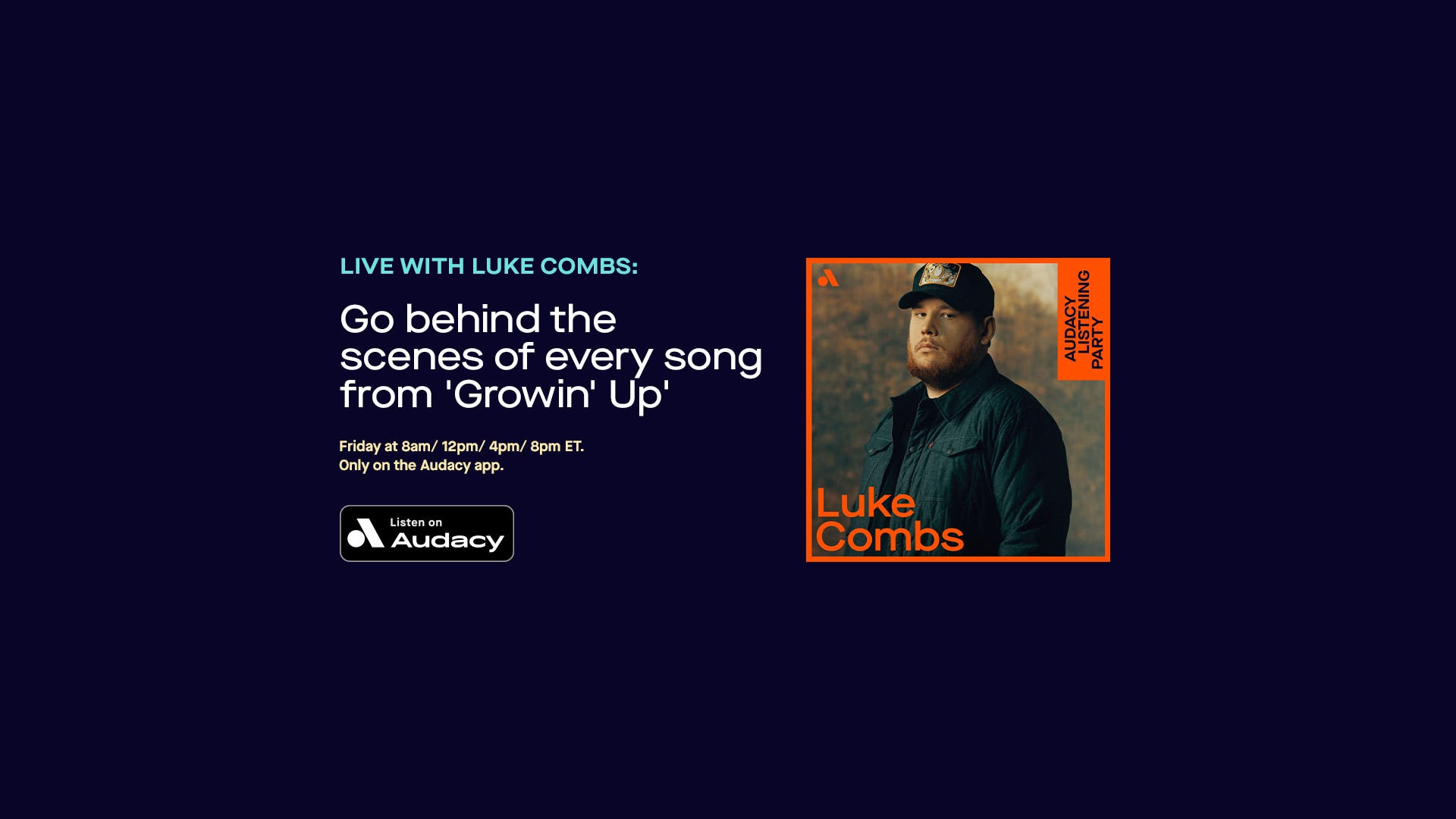 Audacy Listening Party: Luke Combs details new album ‘Growin’ Up’ track by track