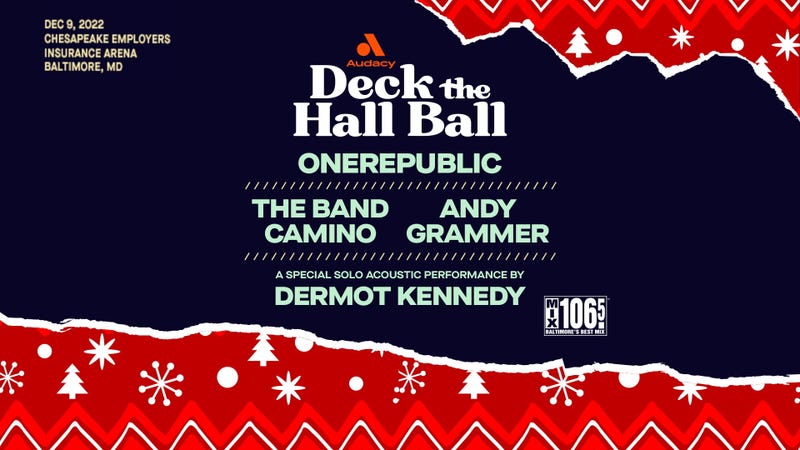 Mix 106.5's Deck The Hall Ball logo