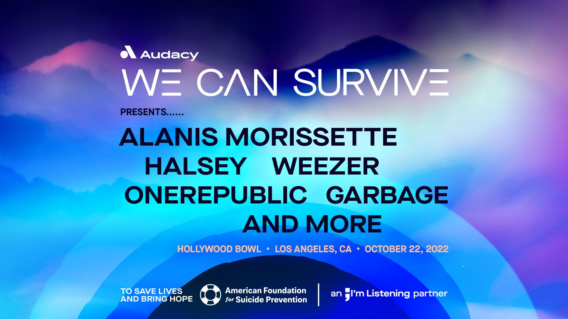Audacy's 'We Can Survive' 2022 with Alanis Morrisette, Halsey, Weezer, OneRepublic, Garbage and more