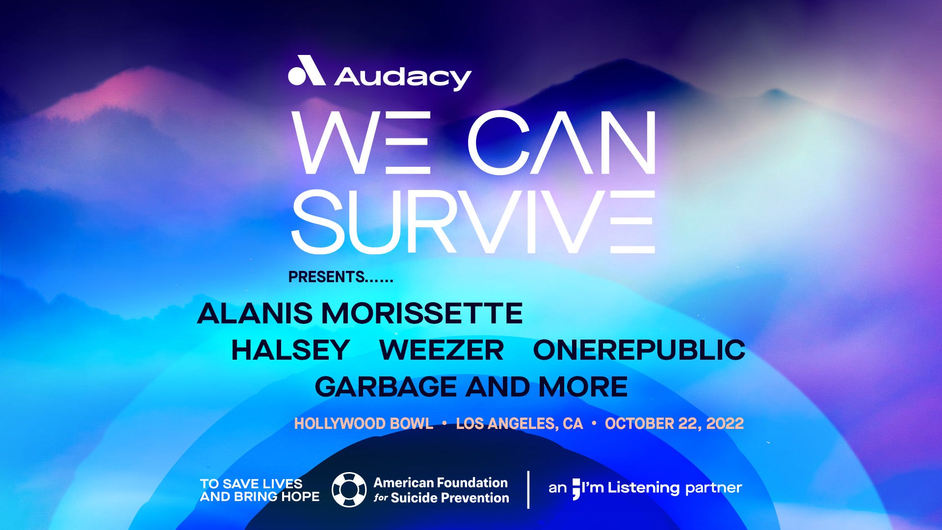 Audacy's 'We Can Survive' 2022 with Alanis Morrisette, Halsey, Weezer, OneRepublic, Garbage and more