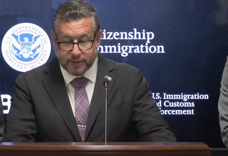 Federal officials announcing the results of a massive immigration fraud operation in the Twin Cities on Tuesday.