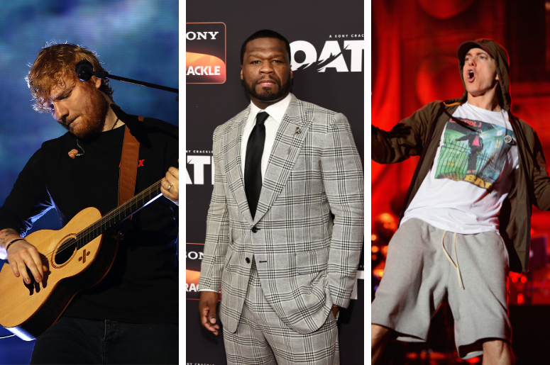 Ed Sheeran, 50 Cent, Eminem