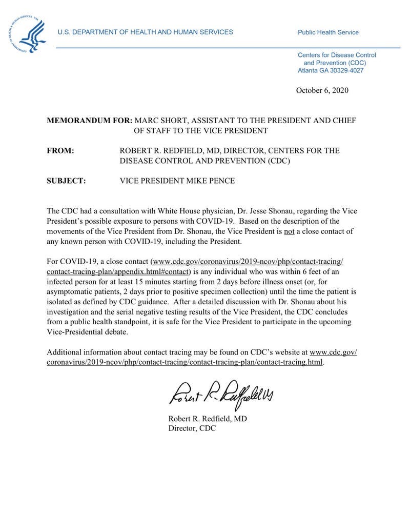 Pence letter