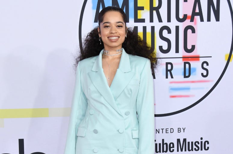 Ella Mai. 2018 American Music Awards - Arrivals held at the Microsoft Theater.