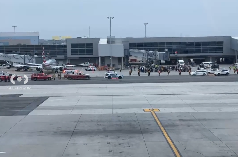 The FDNY and Port Authority Police were seen outside the terminal after 7 a.m