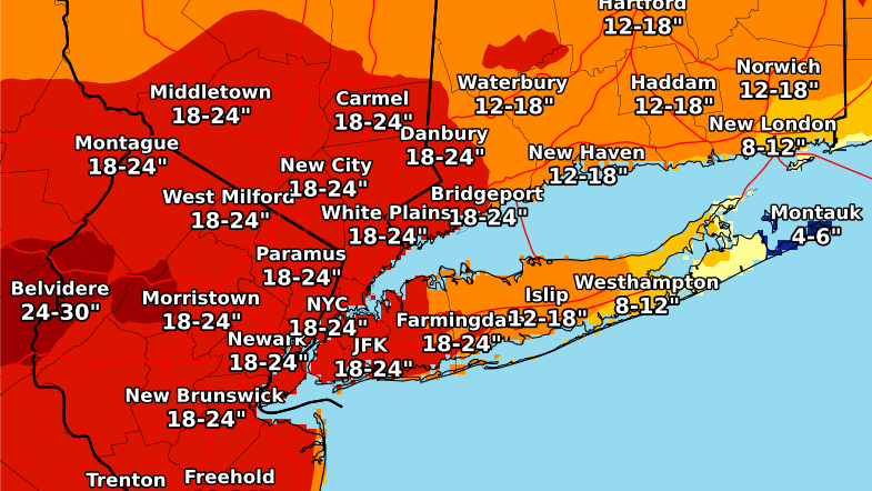 Major winter storm expected to bring over a foot of snow to NYC area through Tuesday, blizzard-like conditions