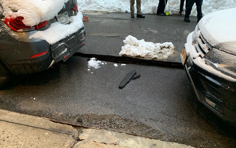 Water main break at 103rd Street and Broadway