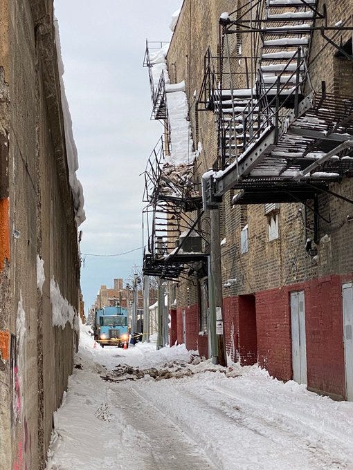 A wall of the Aragon Ballroom fell Feb. 2 in the Uptown neighborhood.