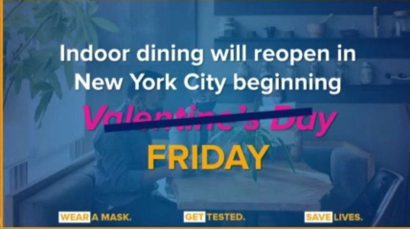 Cuomo indoor dining reopens