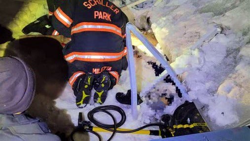 VIDEO: Firefighters rescue woman trapped under collapsed awning for 10 hours in Schiller Park
