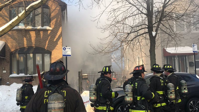 At least four people were injured in an extra-alarm fire Friday morning in Bridgeport on the South Side.