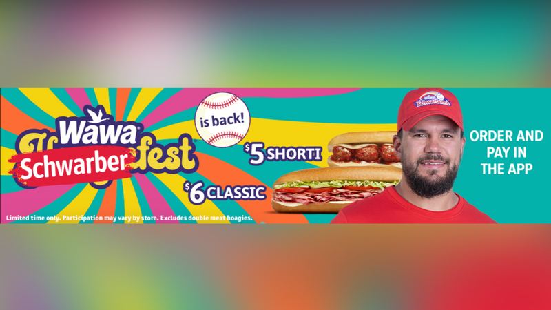 Wawa Celebrates Philly’s Wild Card Series Berth with Return of “Schwarberfest,” a Hoagiefest® Spinoff with $5 Shortis® and $6 Classics When You Order and Pay in the Wawa App