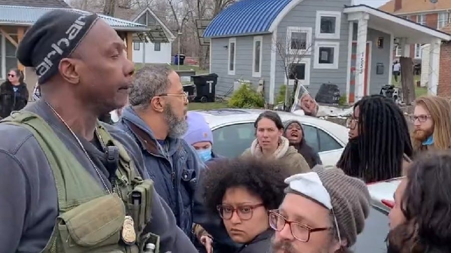 Protesters clash with bailiffs, trying to prevent eviction of Detroit woman battling terminal illness