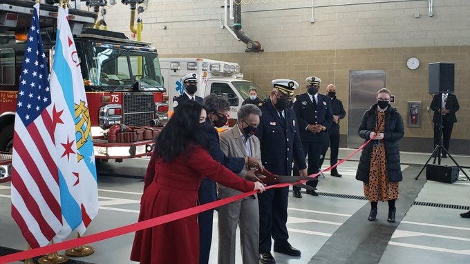 Lightfoot cuts ribbon of new Far South Side firehouse