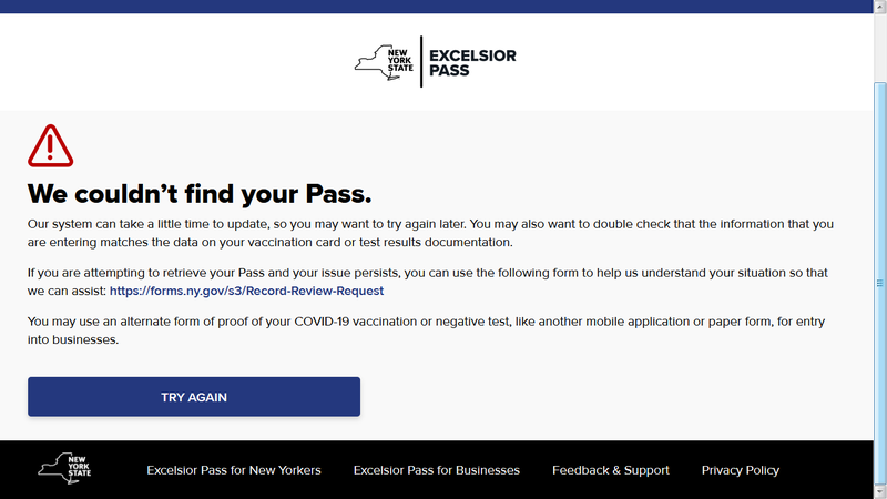 Excelsior Pass page