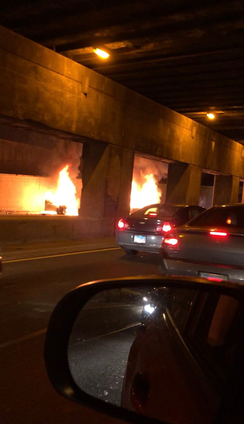 Five people were killed in a pair of fiery, wrong-way crashes early Monday on the Eisenhower Expressway.