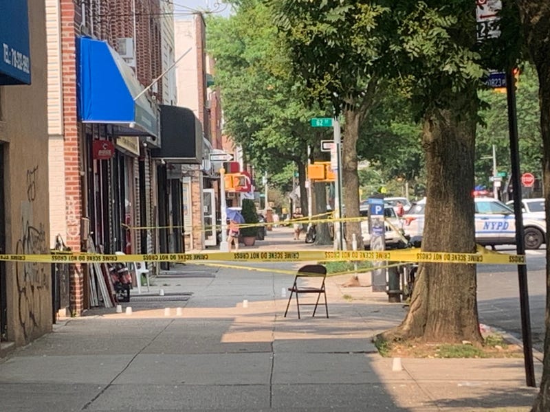 A large crime scene was set up on the block, with police investigating into the evening