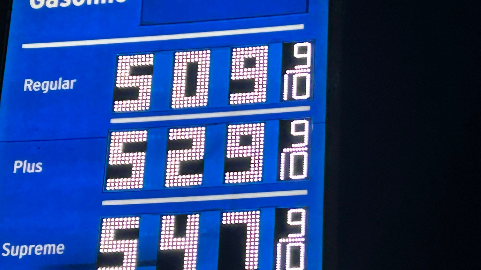 Gas prices  jump to $5 per gallon in L.A. County