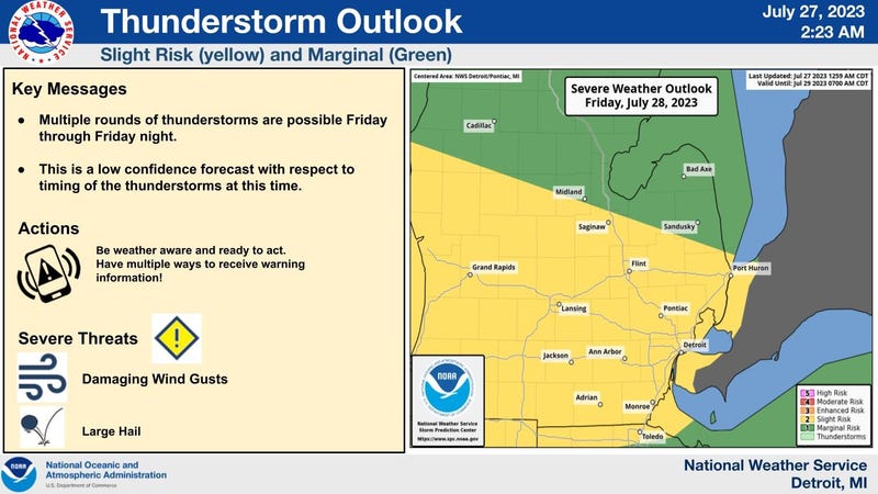 Residents in Southeast Michigan are waking up to clean-up and restoration efforts after another round of severe weather slammed into the area on Wednesday afternoon -- and while residents in the hardest hit areas begin to assess the damage, meteorologists warn there's more bad weather in store.