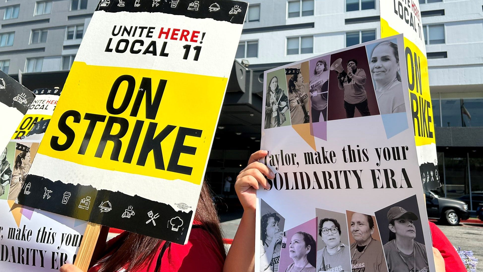 Striking L.A. hotel workers call on Taylor Swift to postpone concerts