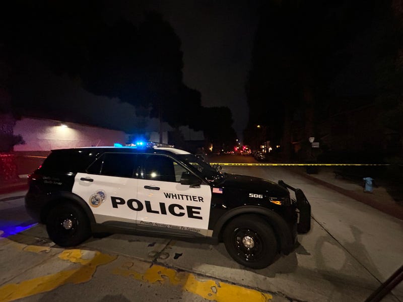An officer with the Whittier Police Department was hospitalized after they were shot Monday night.