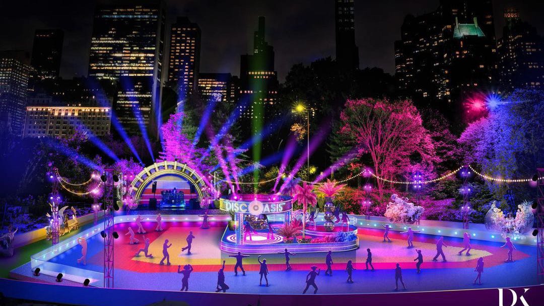 Pista de patinaje al estilo de la era disco llega a Central Park este verano