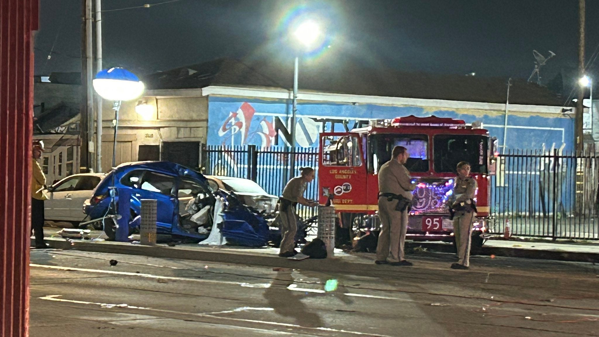 2 dead after crashing into L.A. County fire truck
