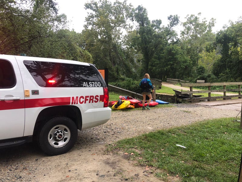 The Montgomery County Fire and Rescue Services respond to kayak incident.