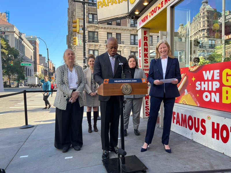 Adams joined Sanitation Commissioner Jessica Tisch on the Upper West Side to announce the new requirements
